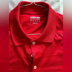 Lands End Outfitters Men’s Short Sleeve Polo Medium Red